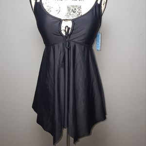 Yonique  black swim top,  Medium